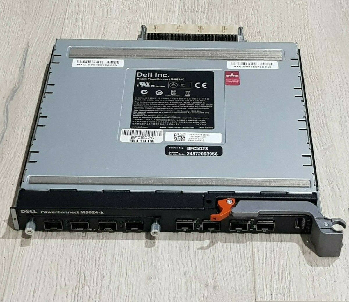 Dell PowerConnect M8024-K w/ 4 Port SFP+ N805D M1000e Blade Switch ...